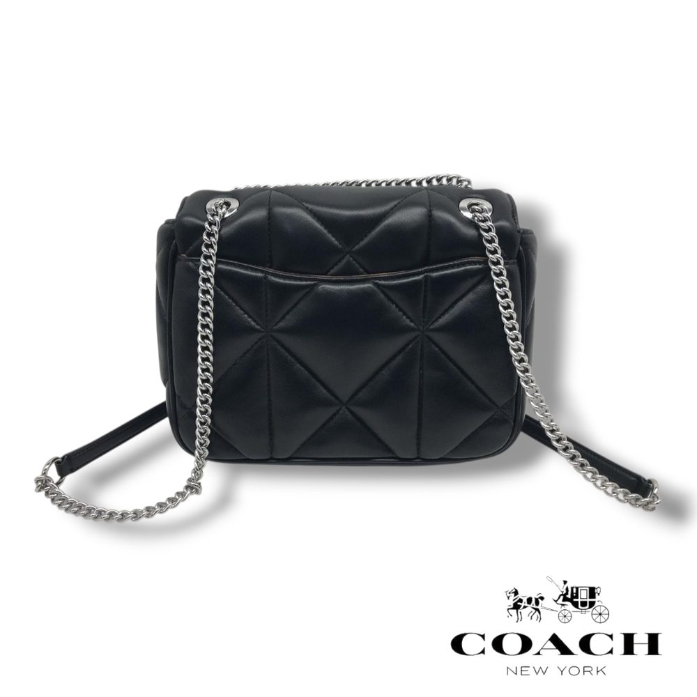 Coach Klare 25 Black Napa Leather Puffy Diamond Quilted Crossbody Shoulder CJ611 - Picture 4 of 16